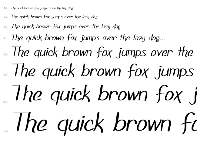 SF Foxboro Script font waterfall